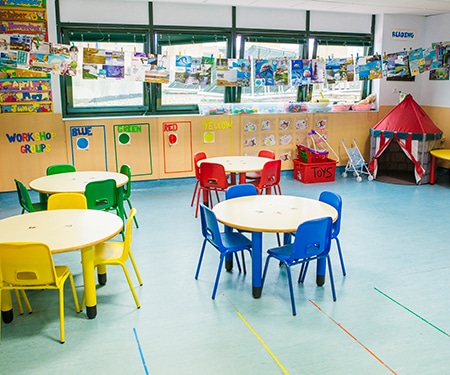 Instalaciones de la escuela Infantil y guardería en Las Rozas